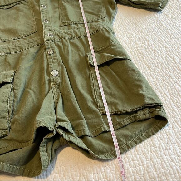 ✨ Zara Safari Utility Playsuit Romper Olive Green XS - Picture 9 of 10